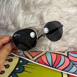 Ray-Ban Women’s Black Metal Aviator Sunglasses